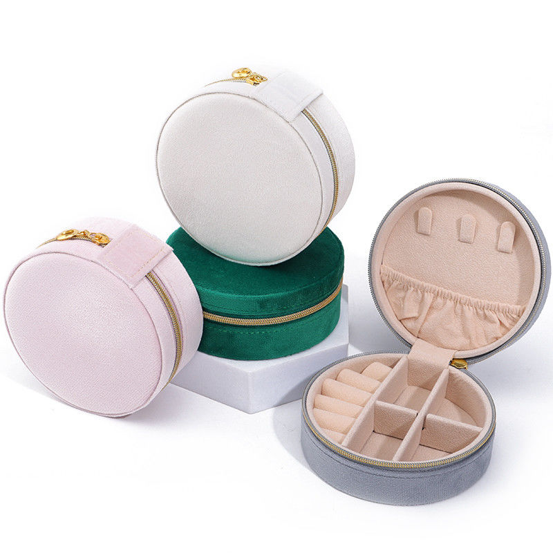 Velvet Jewelry Storage Box for Custom Logo Earrings Necklaces and Rings Packaging