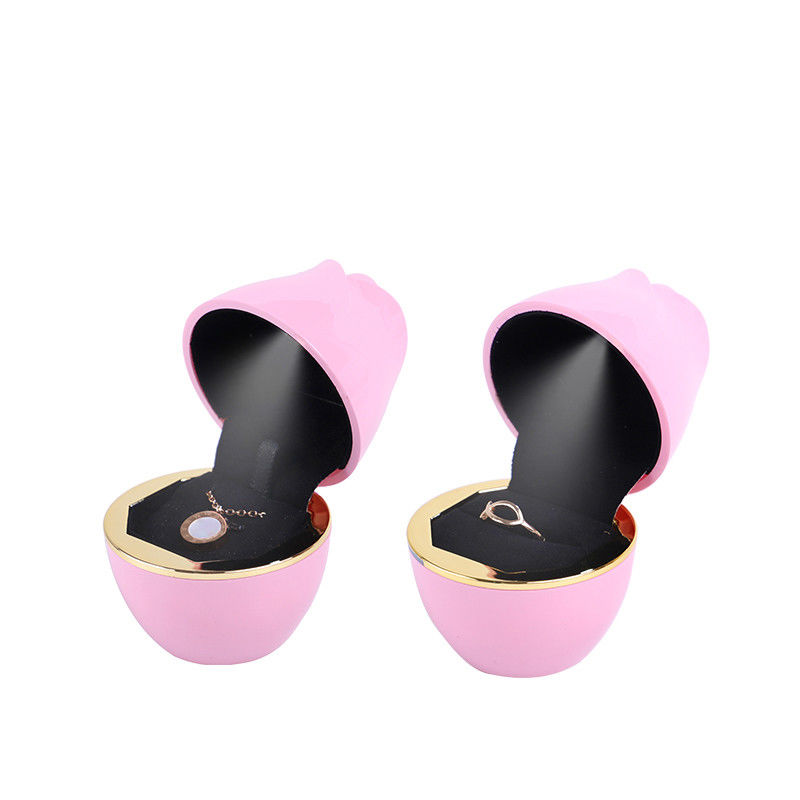 2022 Customized Size LED Light Jewelry Packaging Box for Necklace Pink Ring Bracelet