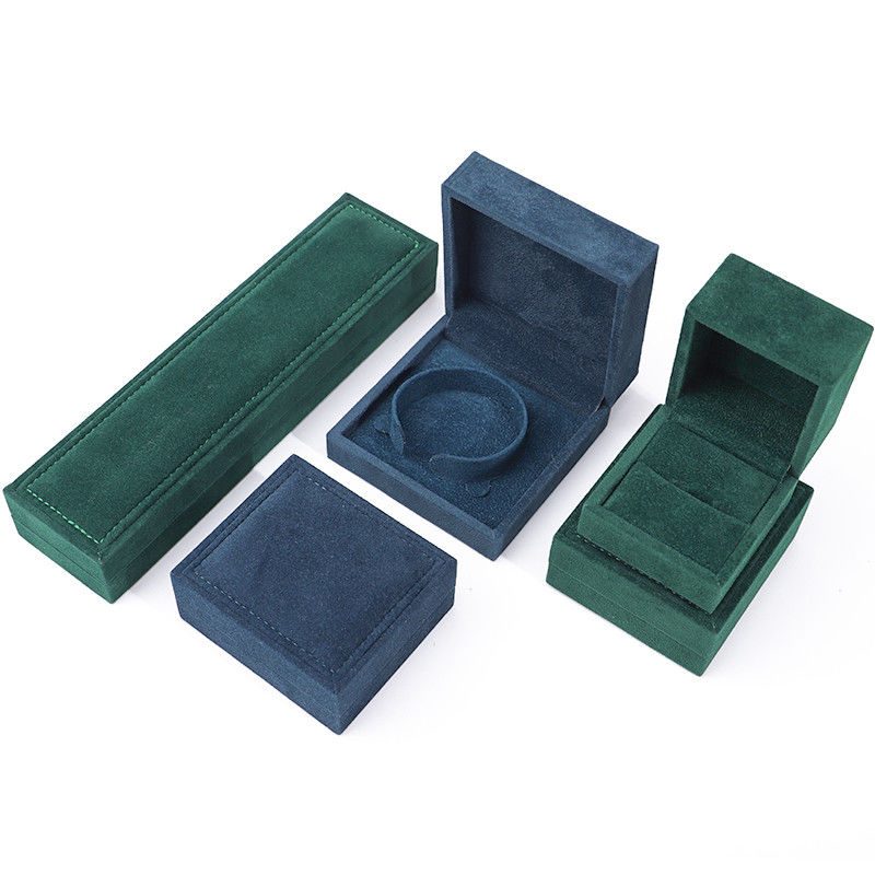 Customized Dark Velvet Jewelry Box for Luxury Necklace Earrings Bracelet Ring 9*9*4cm