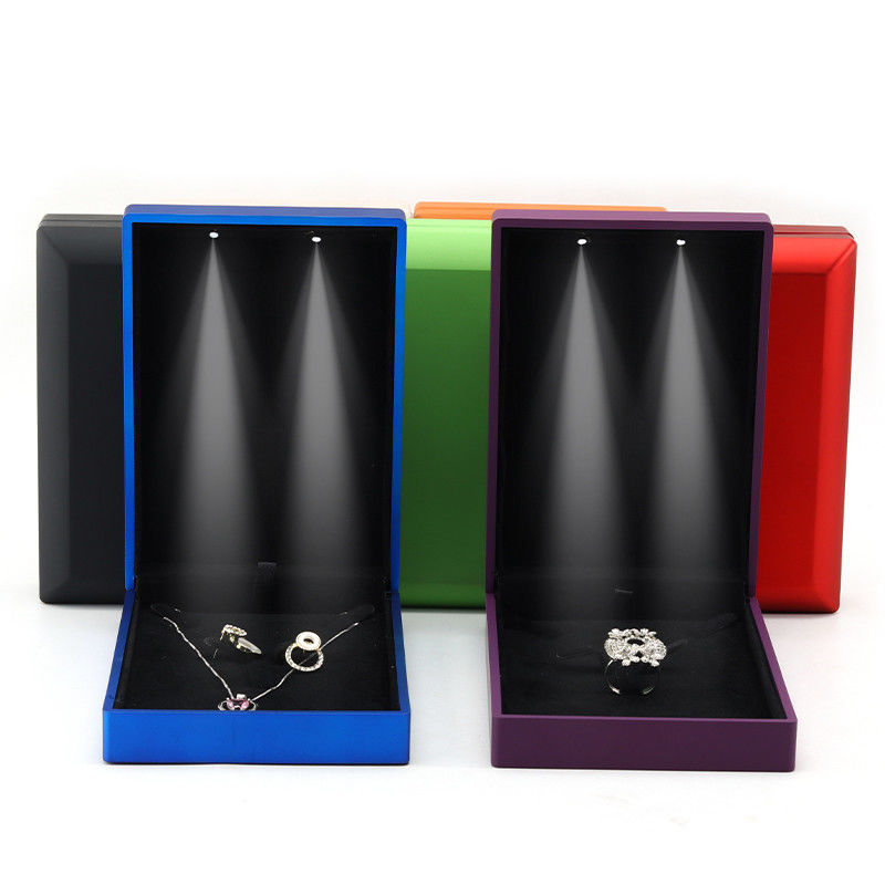 Hanhong Custom Logo Spray Paint Jewelry Packaging Box for Earrings Necklace Ring LED Set