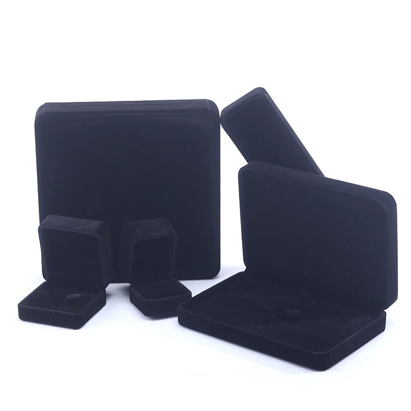 Handmade Black Velvet Ring Jewelry Box for Necklace Earrings Bracelet ring