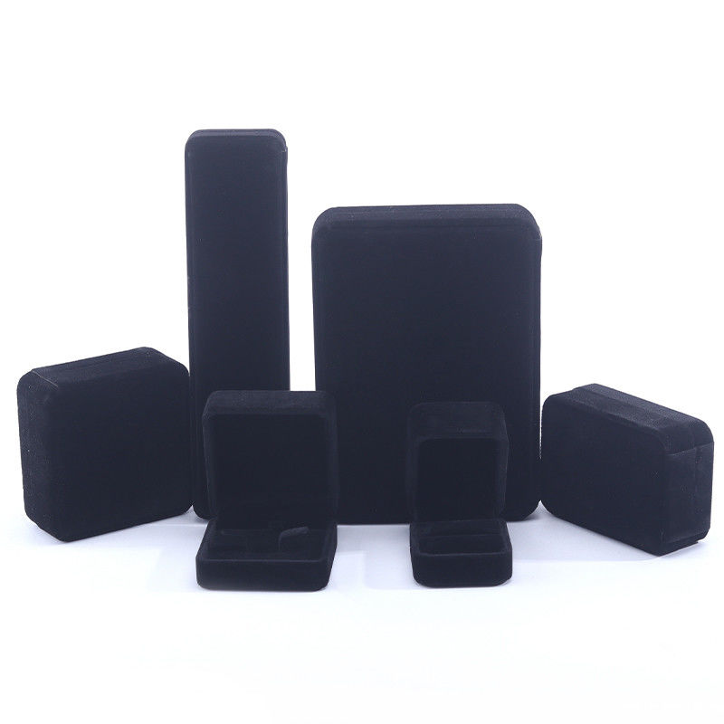 Handmade Black Velvet Ring Jewelry Box for Necklace Earrings Bracelet ring
