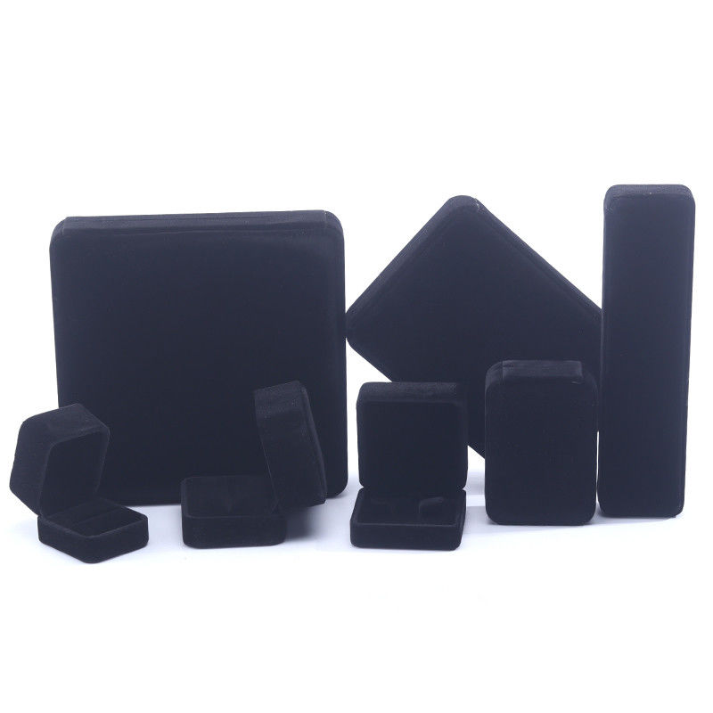 Handmade Black Velvet Ring Jewelry Box for Necklace Earrings Bracelet ring