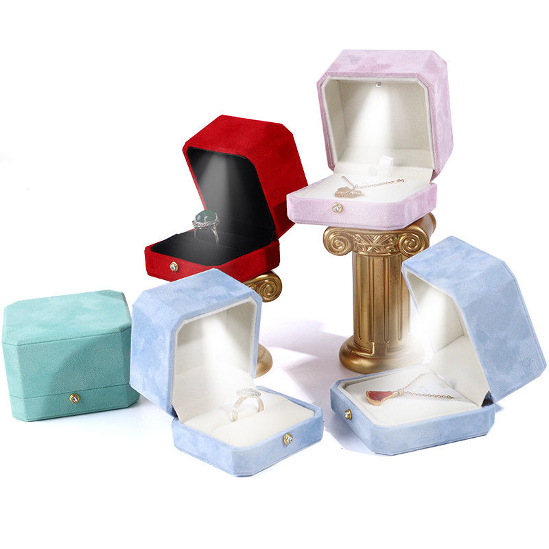 Customized Size Velvet Jewelry Box for Organizing and Displaying LED Jewelry Collection