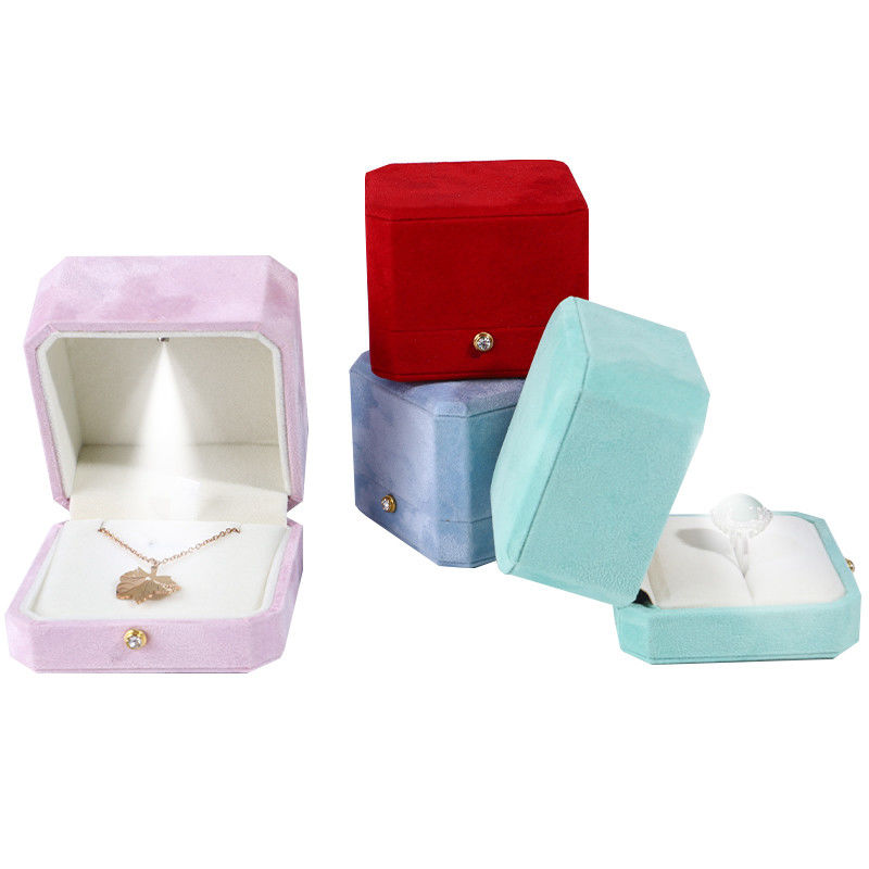 Customized Size Velvet Jewelry Box for Organizing and Displaying LED Jewelry Collection