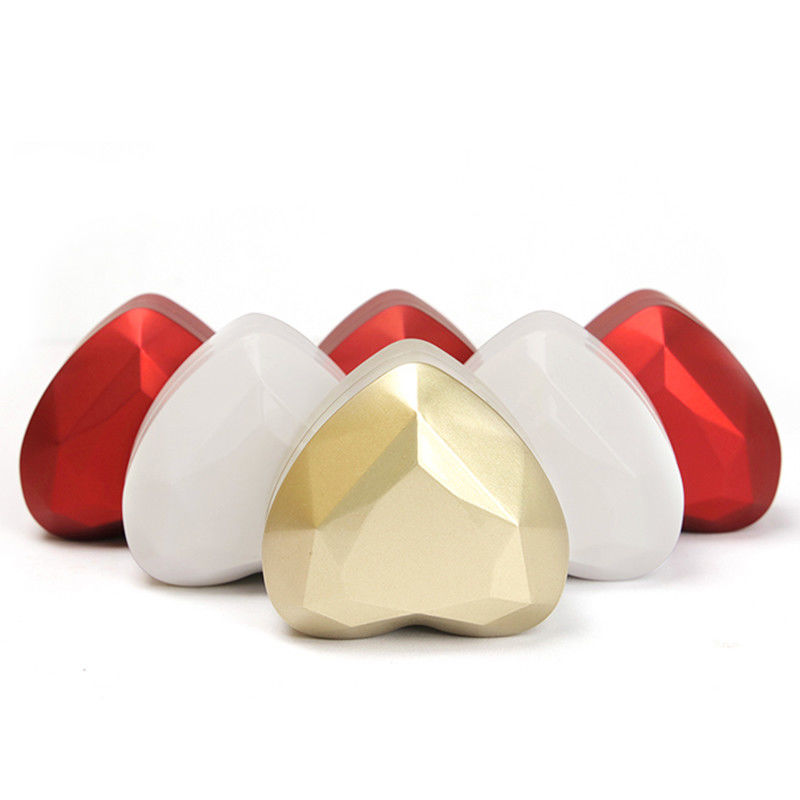 customizable premium heart shape led jewelry Necklace ring box packaging with logo