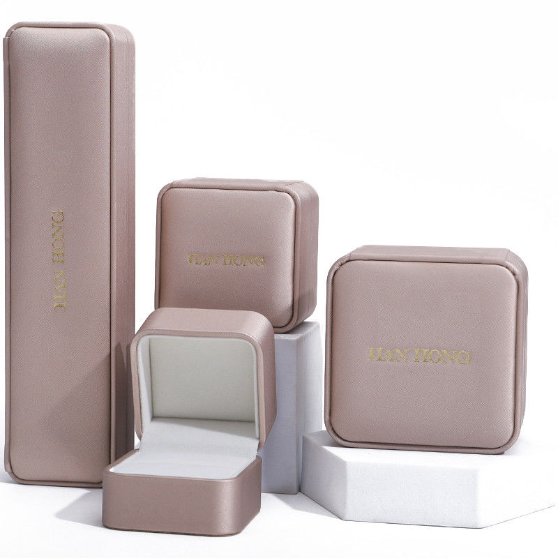 Champaign Gold PU Leather Jewellry Packaging Box Luxury Customized Size