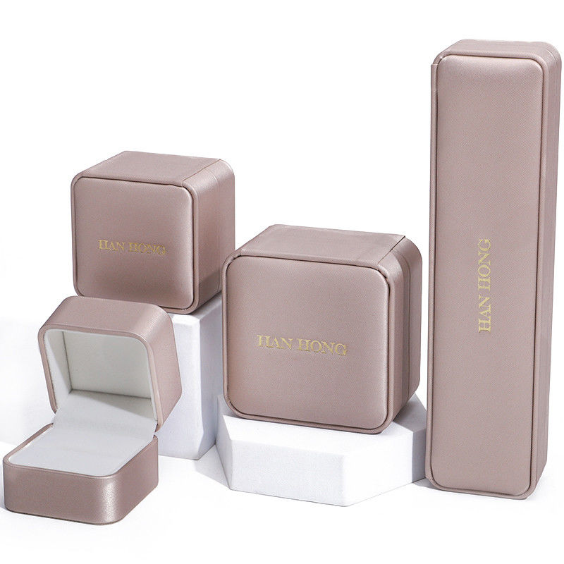 Champaign Gold PU Leather Jewellry Packaging Box Luxury Customized Size