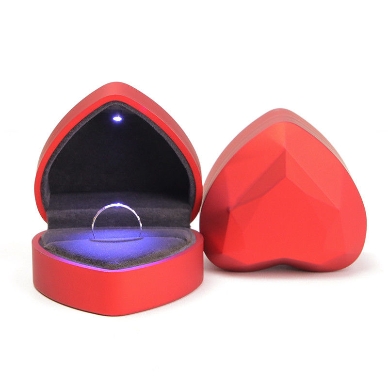 LED Heart-Shaped Red Gem Cassette The Ultimate Jewelry Package for Your End Collection