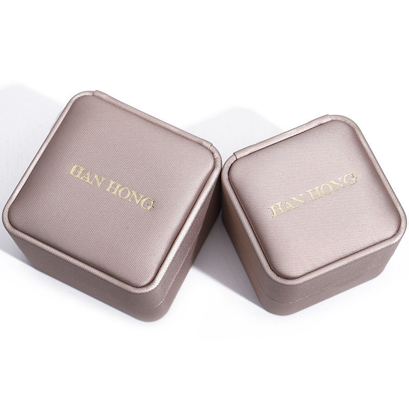Champaign Gold PU Leather Jewellry Packaging Box Luxury Customized Size