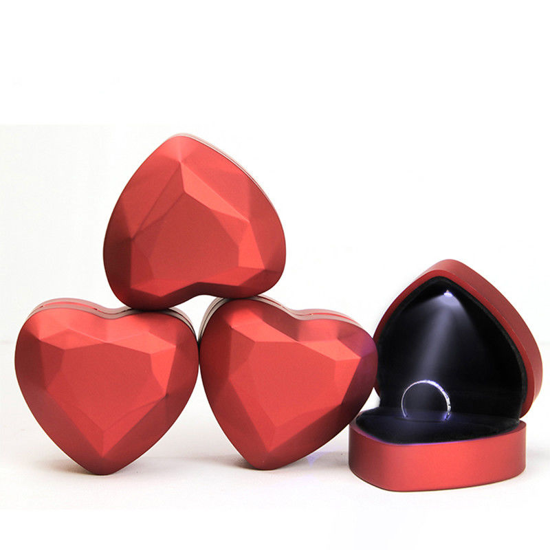 LED Heart-Shaped Gold Jewelry Cassette of LED for Customized Size and Customer's Logo