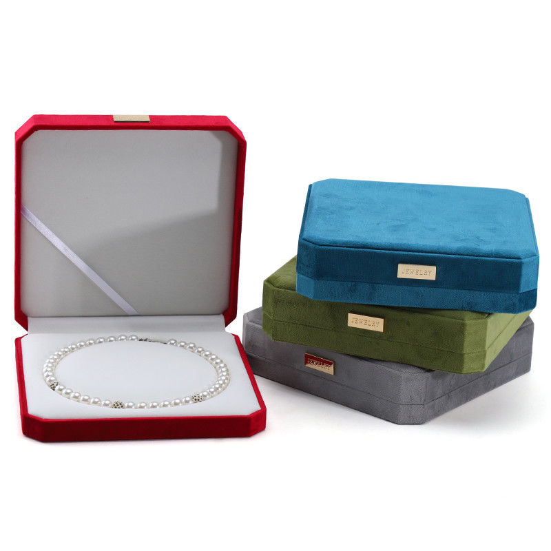 Custom Packaging Velvet Pearl Set Metal Display Stand for Small Case Jewelry Safe Box