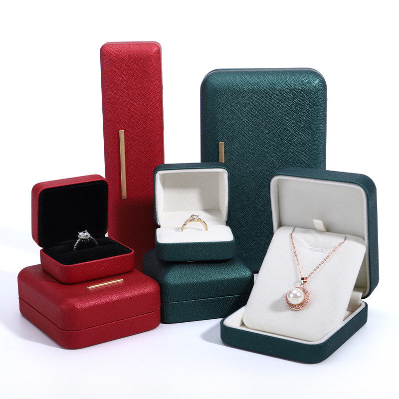 Customized Velvet Jewelry Box for PU Leather Bracelets Earrings and Pendants Packaging