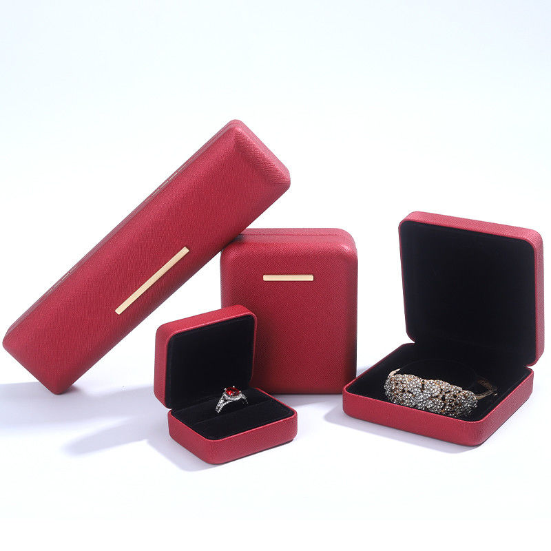 Customized Velvet Jewelry Box for PU Leather Bracelets Earrings and Pendants Packaging