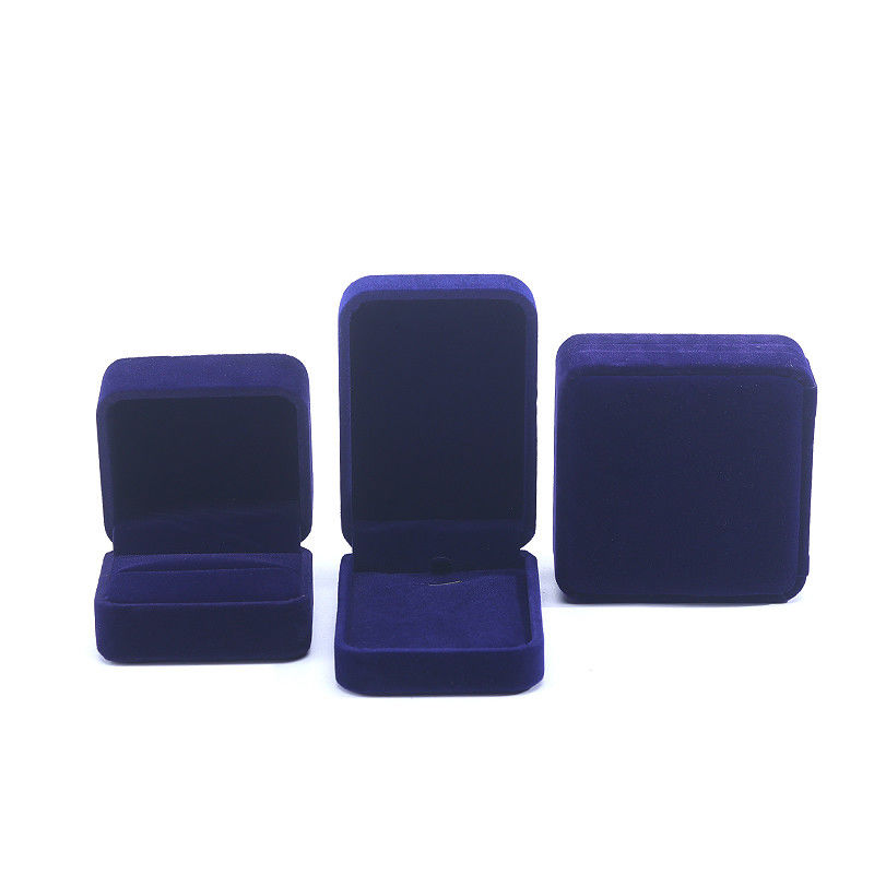 luxury handmade Black square Velvet Jewelry Box for Necklace Earrings Bracelet Ring packaging