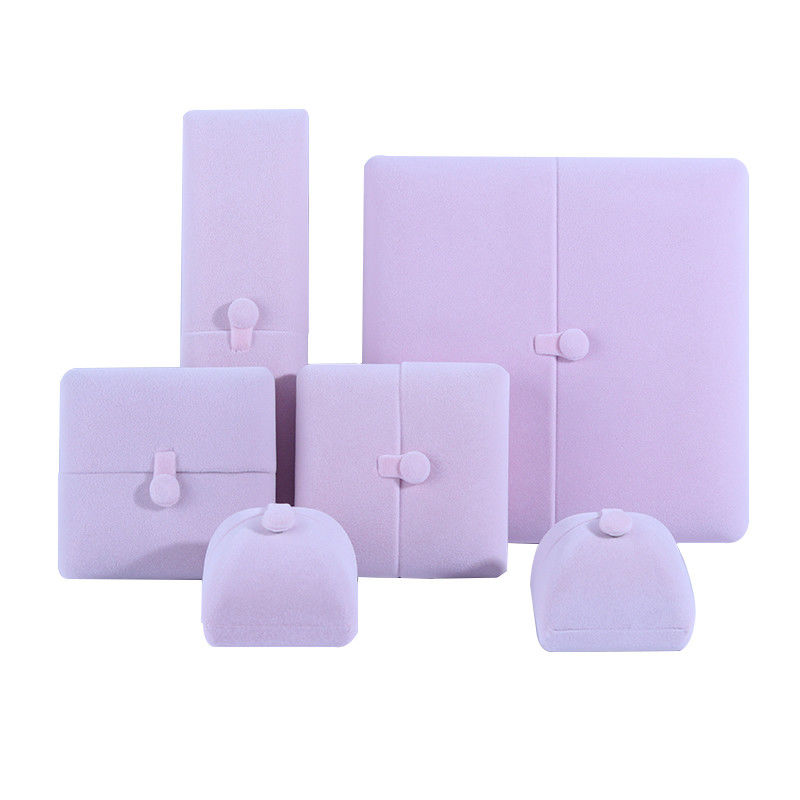 elegant double door jewelry box hign end pink velvet jewellery box with logo