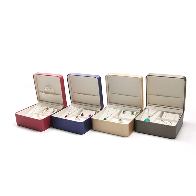 Custom Ring Earrings And Necklace Gift Box Set For Travel Jewelry Storage