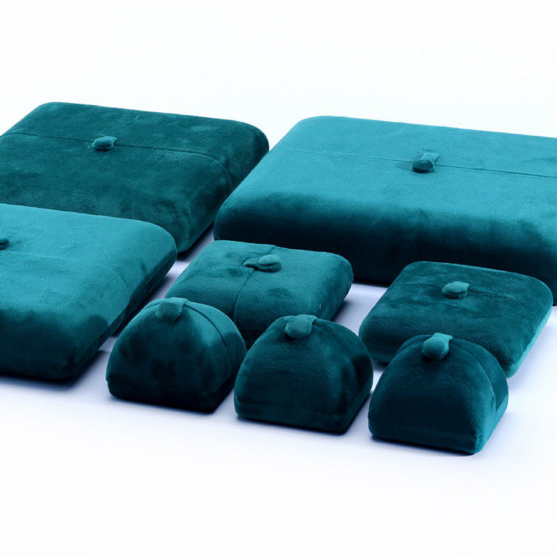 elegant double door jewelry box hign end green velvet jewellery box with logo