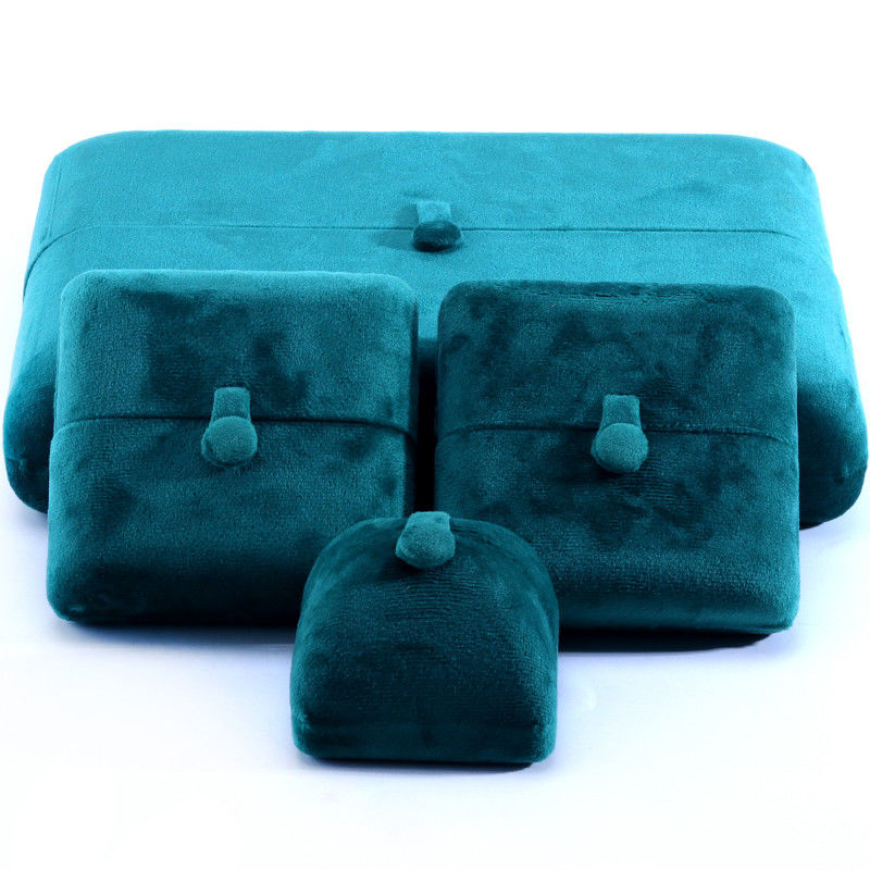 elegant double door jewelry box hign end green velvet jewellery box with logo