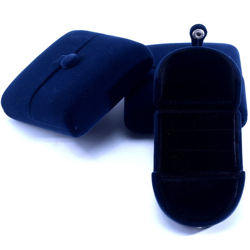 elegant double door jewelry box hign end blue velvet jewellery box with logo