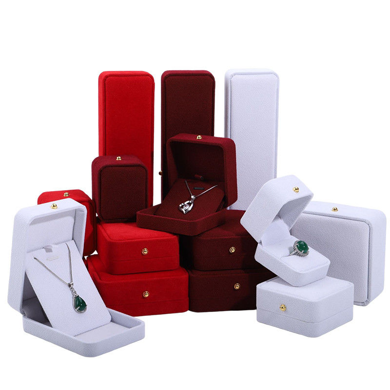9*9*3.5cm Jewelry Packaging Box in Velvet Perfect for Necklace Bracelet Earrings Ring