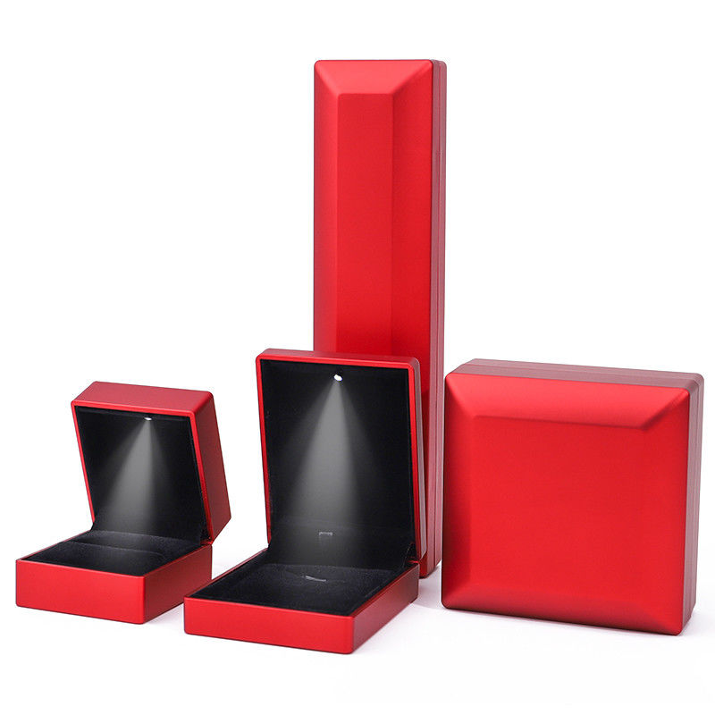 Custom Logo White Light Velvet Jewelry Box for Stud Earrings Necklace Bracelet Packaging