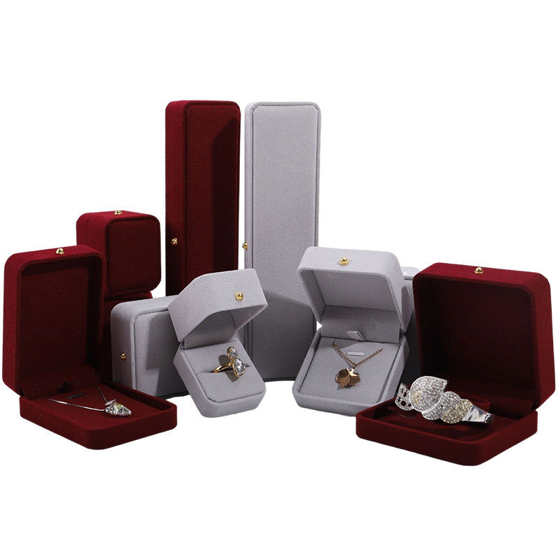 9*9*3.5cm Jewelry Packaging Box in Velvet Perfect for Necklace Bracelet Earrings Ring