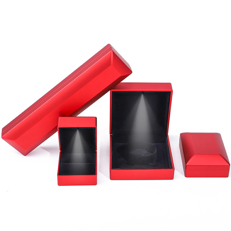 Custom Logo White Light Velvet Jewelry Box for Stud Earrings Necklace Bracelet Packaging