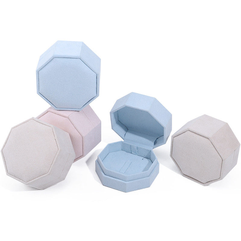 7.5*7.5cm Velvet Jewelry Box for Custom Logo Necklace and Ring Set Display Travel