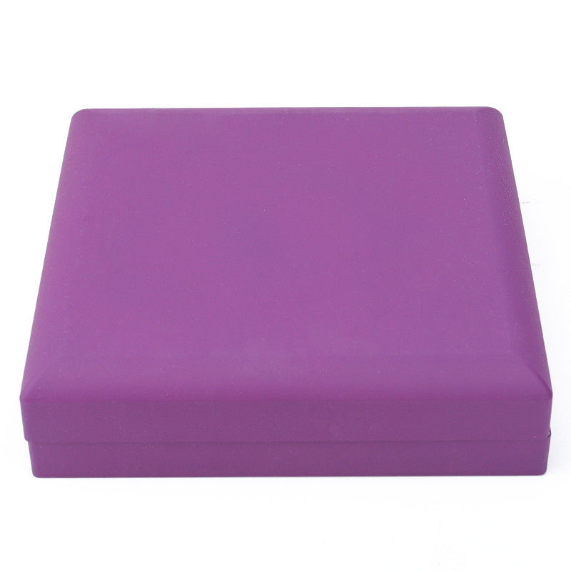 Custom Logo Rectangle Purple LED Jewelry Box for and Retail in Rectangle Shape