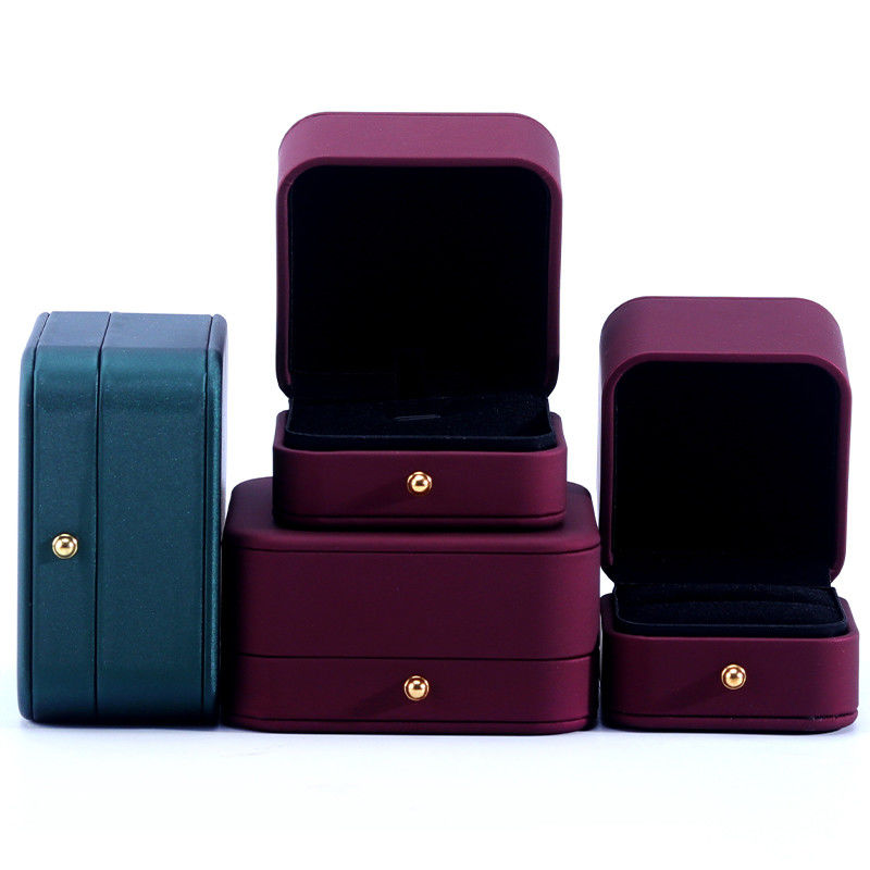 Custom Logo Jewelry Package Hanhong PU Leather Box for Necklace Bracelet Earrings Ring