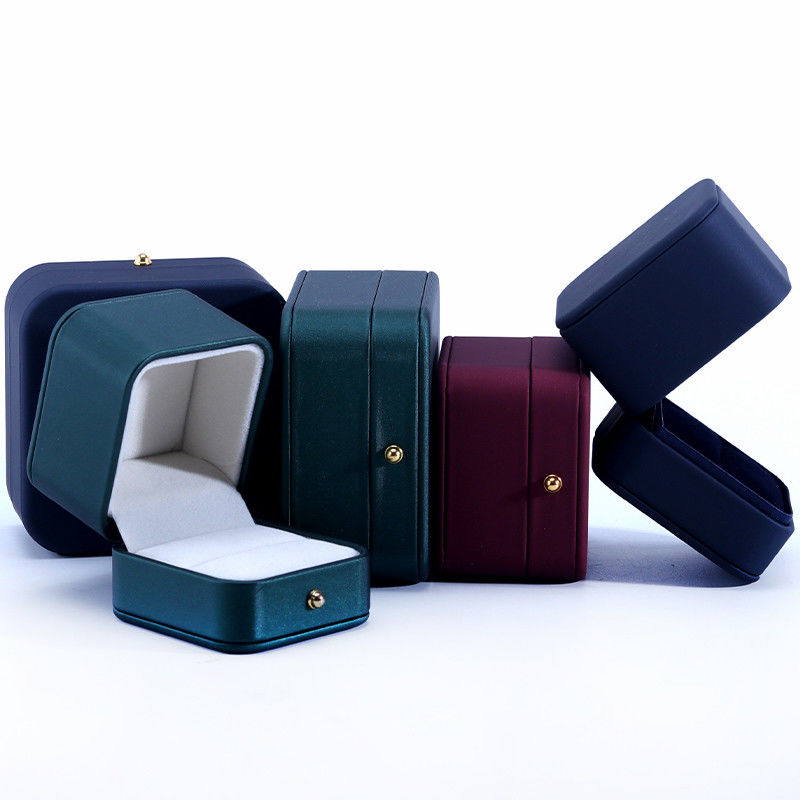 Custom Logo Jewelry Package Hanhong PU Leather Box for Necklace Bracelet Earrings Ring