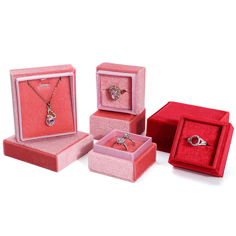Velvet Jewelry Display Gift Box for Hanhong Luxury Custom Wedding and Engagement