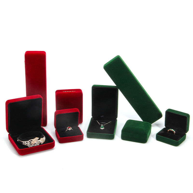 Logo Customization Velvet Jewelry Packaging Box for Grade Bracelet Necklace Ring Set