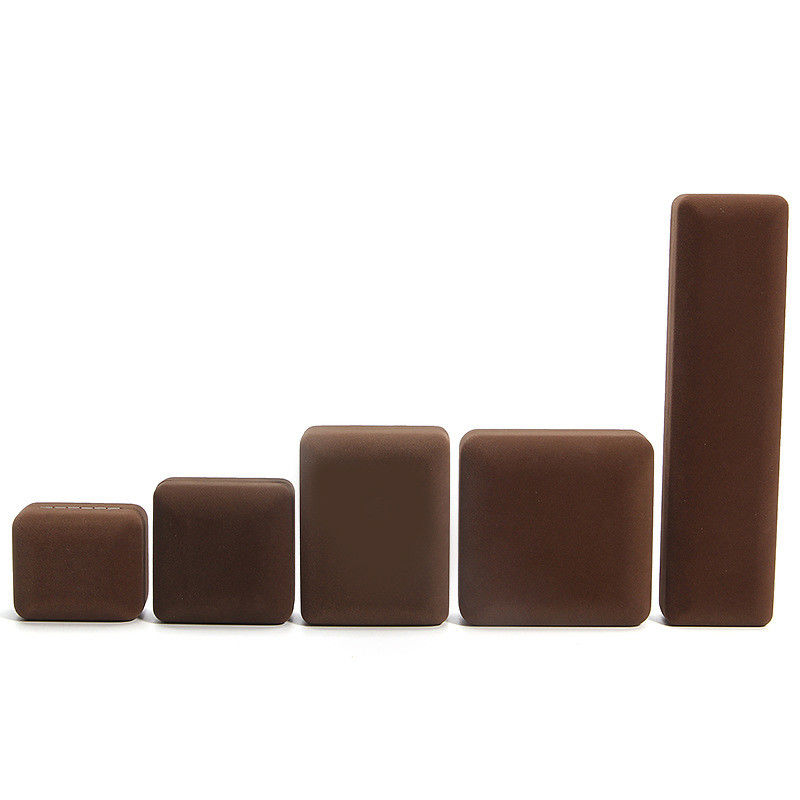 Luxury Velvet Jewelry Box for High Grade Brown Packaging of Bracelet Necklace Ring