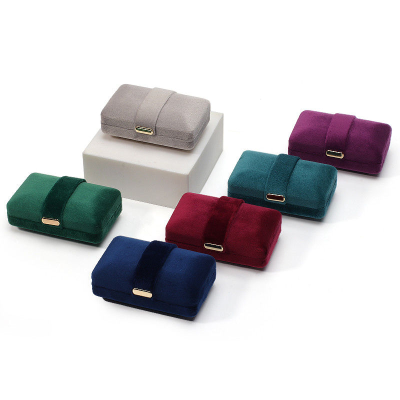 Customized Size Gray Metal Jewelry Packaging Box with Velvet Lining and Custom Logo