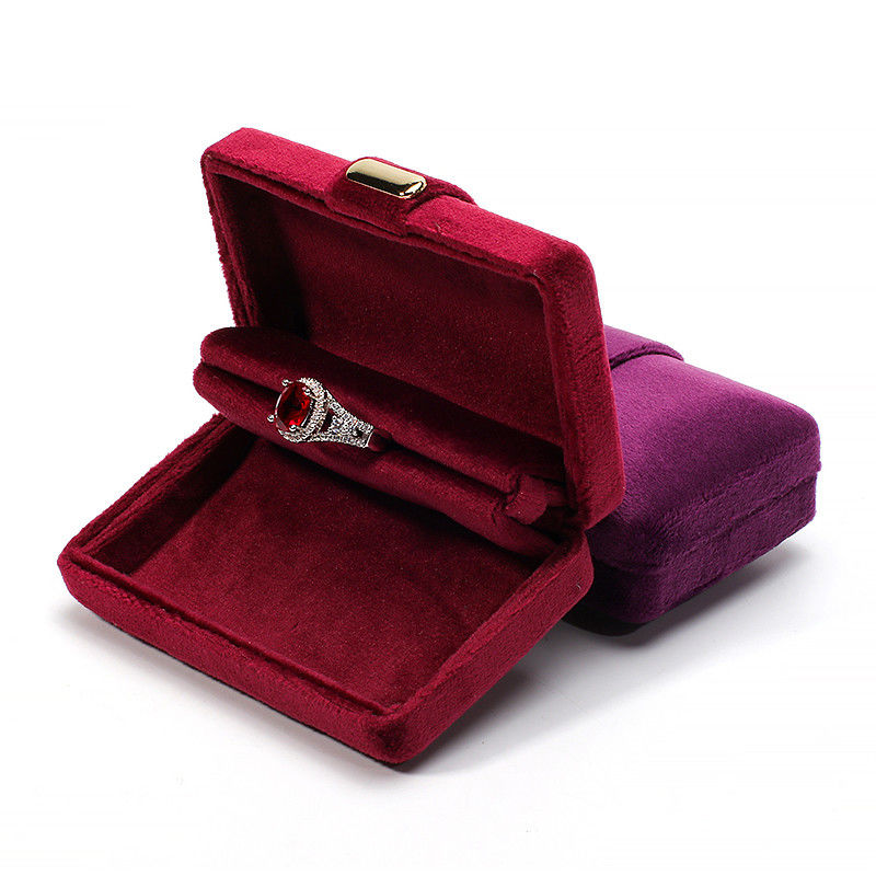 Custom Logo Metal Jewelry Packaging Box for Luxury Red Earrings Bracelet Necklace Ring