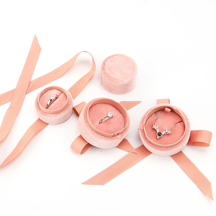 Hanhong Tiandi Flannel Cloth Ring Box for Jewelry Packaging 5*4.5*5cm Plastic Velvet