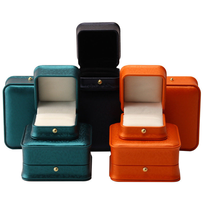 Customized Hanhong 2023 Luxury Gift Ring Jewelry Box Packaging Hot Stamping Logo Box