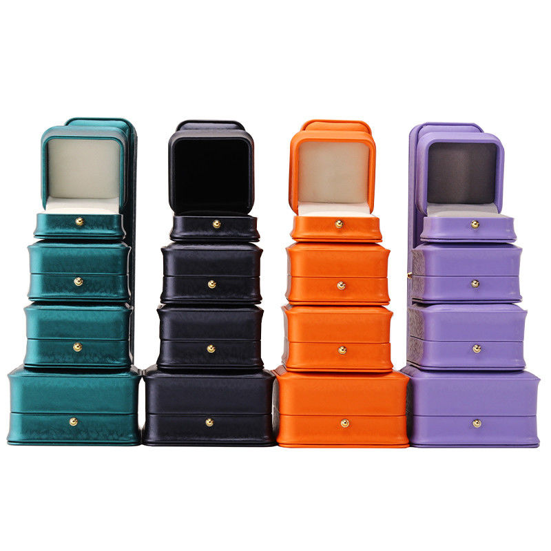 Customized Hanhong 2023 Luxury Gift Ring Jewelry Box Packaging Hot Stamping Logo Box