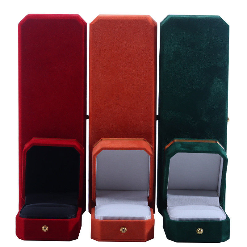 Custom Velvet Jewelry Packaging Box for Wedding Gifts Earrings and Rings from Hanhong
