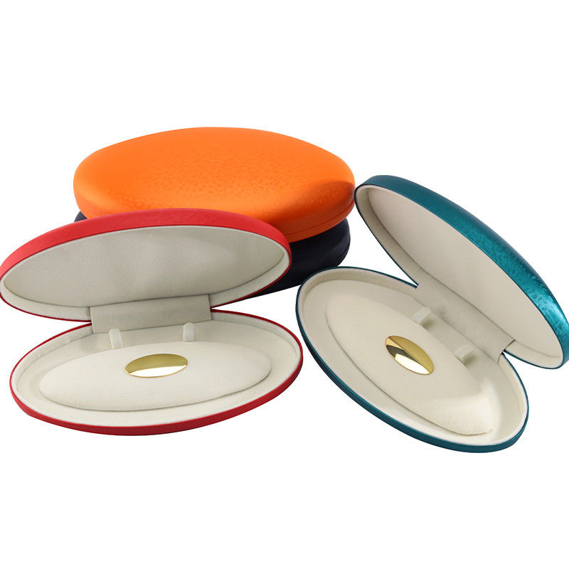 Custom Luxury Rectangle PU Leather Jewelry Box for Handmade Pearl Necklace Packaging