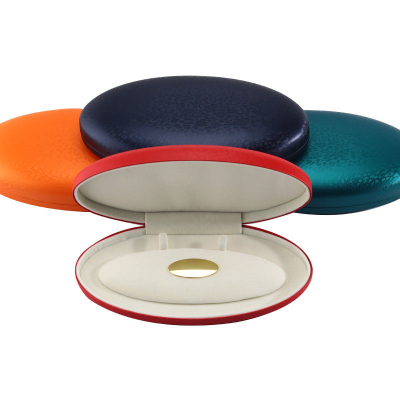 Custom Luxury Rectangle PU Leather Jewelry Box for Handmade Pearl Necklace Packaging