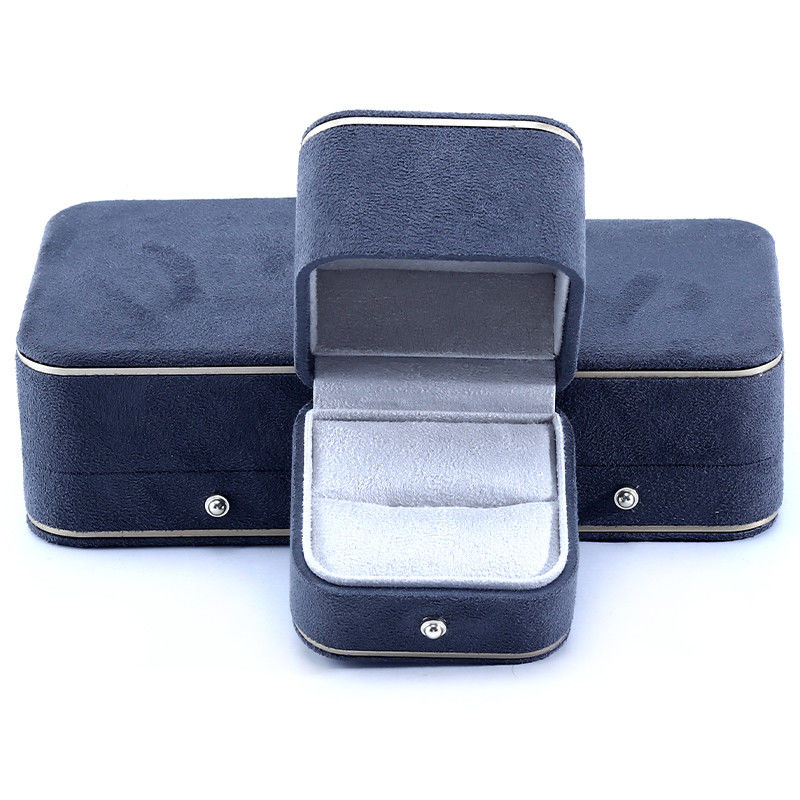 Newest Gray Velvet Jewelry Box for Bracelet Necklace Ring Custom Logo Hanhong 2023