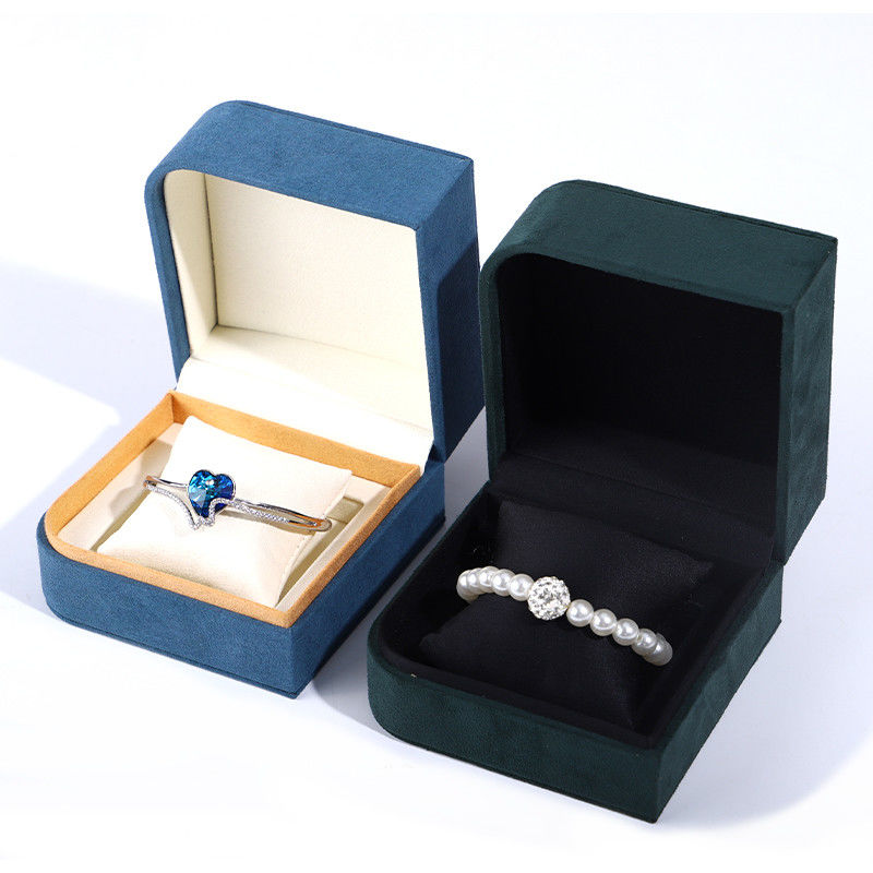 Luxury Green Microfiber Leather Jewelry Package for Earrings and Rings from Hanhong