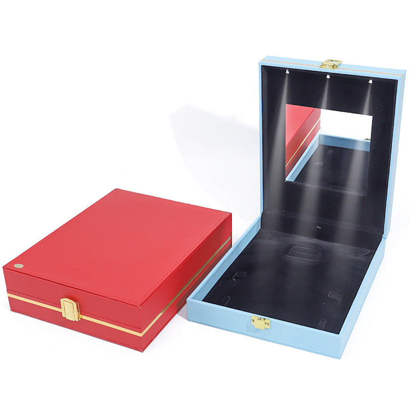 Customized LED Light Jewelry Box for Necklace Earrings Bracelet Set Display