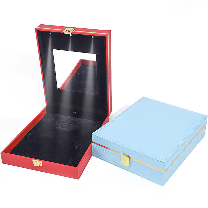 Customized LED Light Jewelry Box for Necklace Earrings Bracelet Set Display