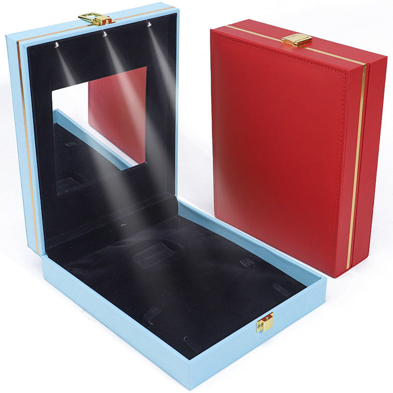 Customized LED Light Jewelry Box for Necklace Earrings Bracelet Set Display