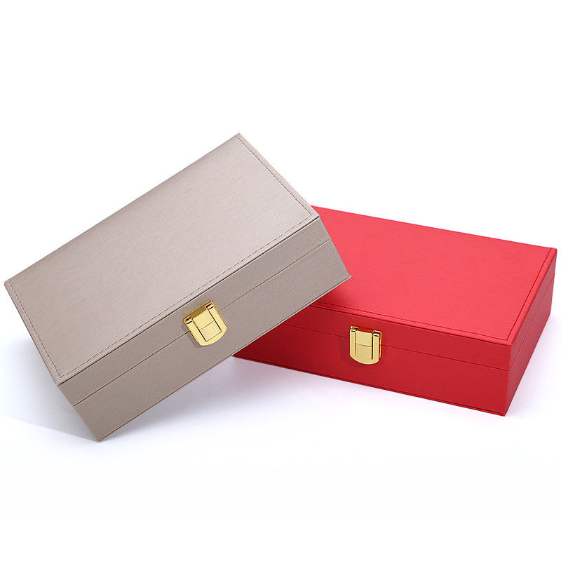 Customer's Logo Hanhong PU Leather Jewelry Box for Rings Earrings Pendants and Necklaces