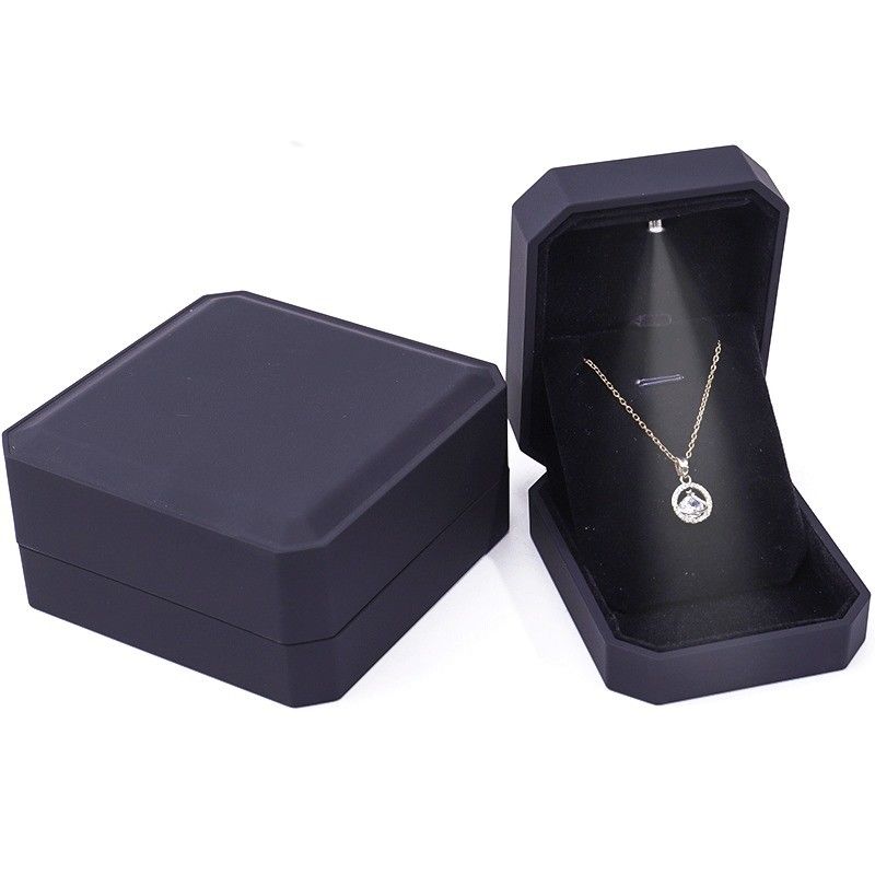 Newest Custom Logo LED Jewelry Display Box for Rings Necklaces Bracelets and Earrings